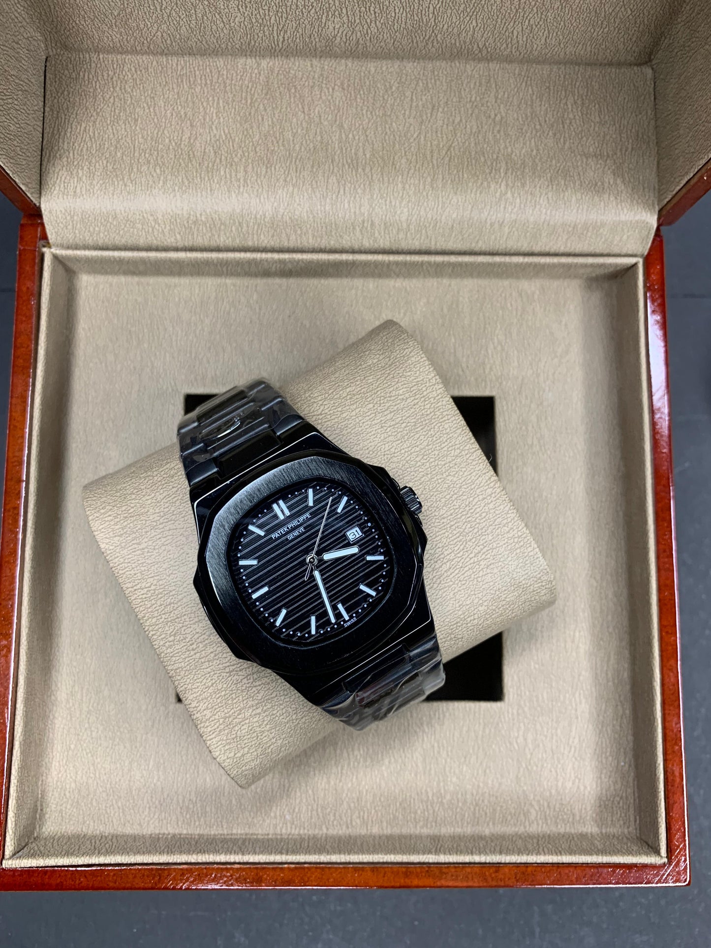 Patek Philippe Nautilus Black Chain Black Dial