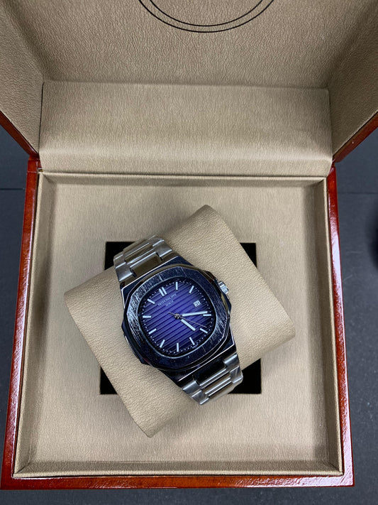Patek Philippe Nautilus Silver Blue Dial
