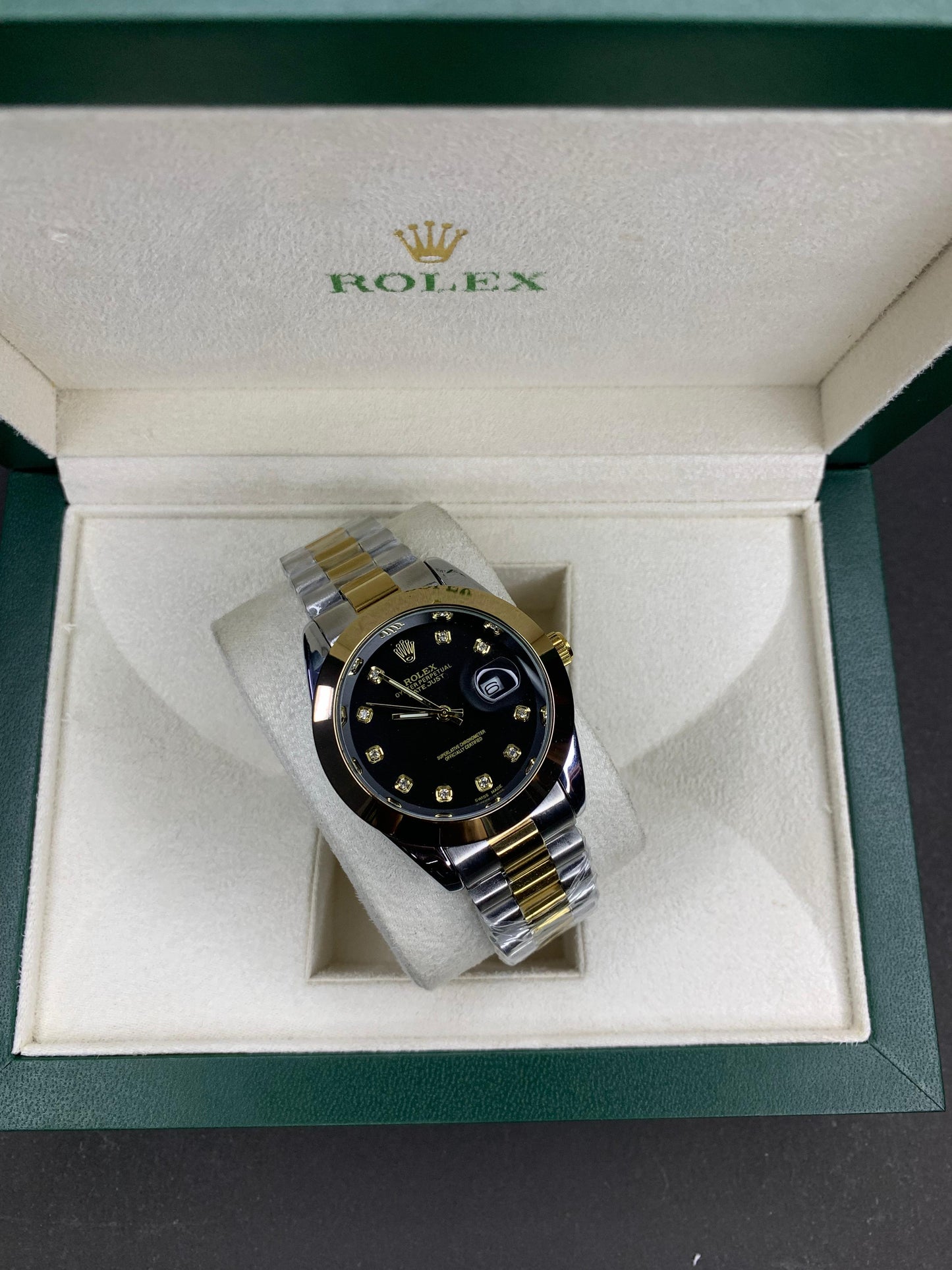 Rlx DateJust Two-Tone Black Dial