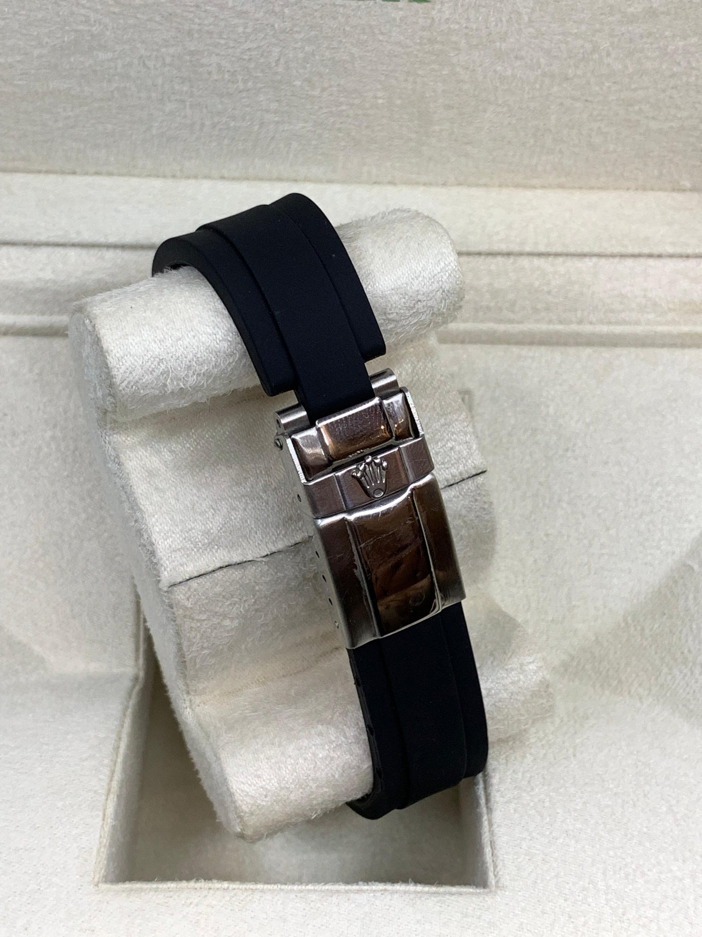 Rlx Daytona Strap Silver Black Dial