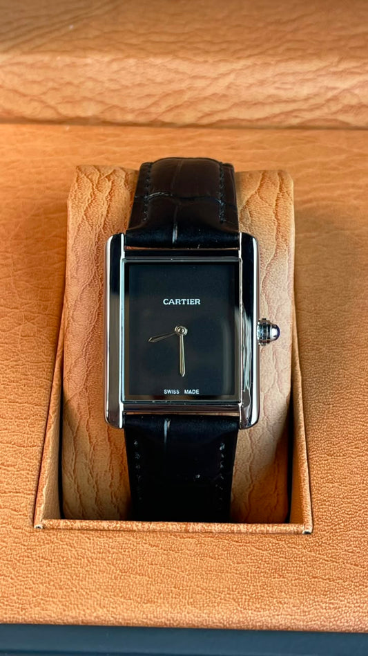 Cartier Tank Louis Silver Black