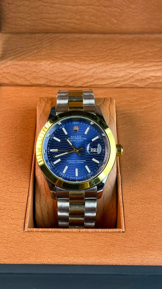 Rlx DateJust Two-Tone Blue Dial