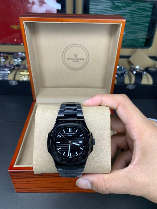Patek Philippe Nautilus Black Chain Black Dial