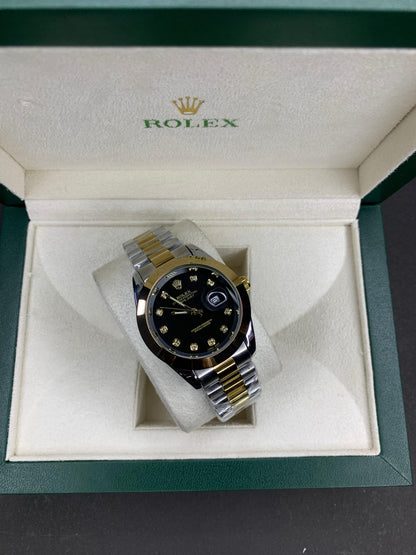 Rlx DateJust Two-Tone Black Dial