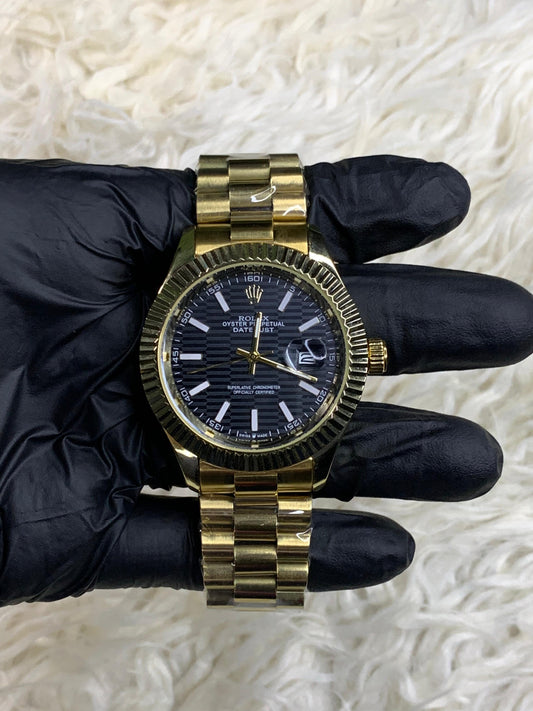 Rlx Datejust Index Gold
