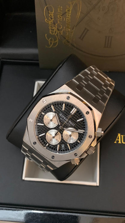 AP Silver-Black Chronograph