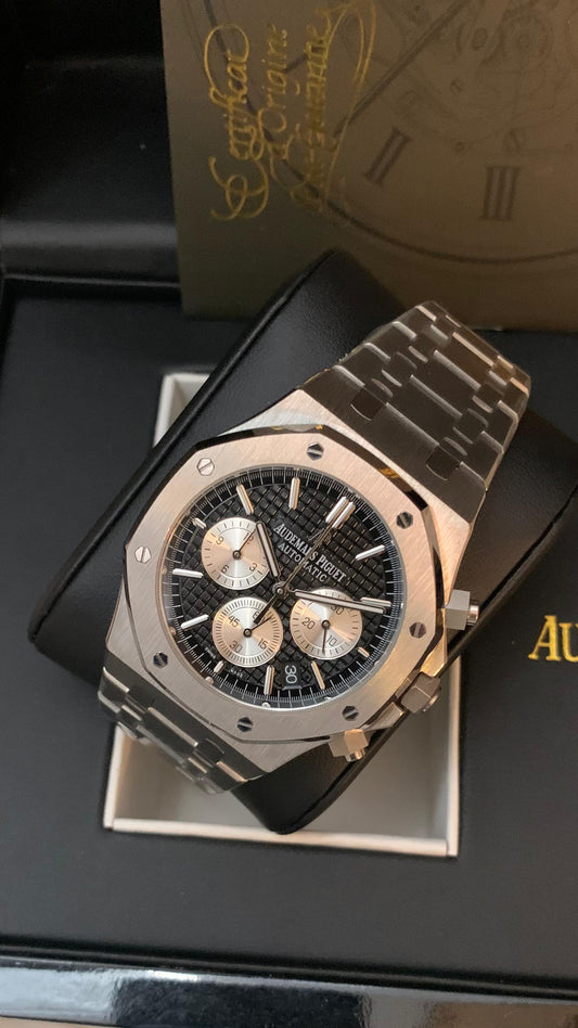AP Silver-Black Chronograph