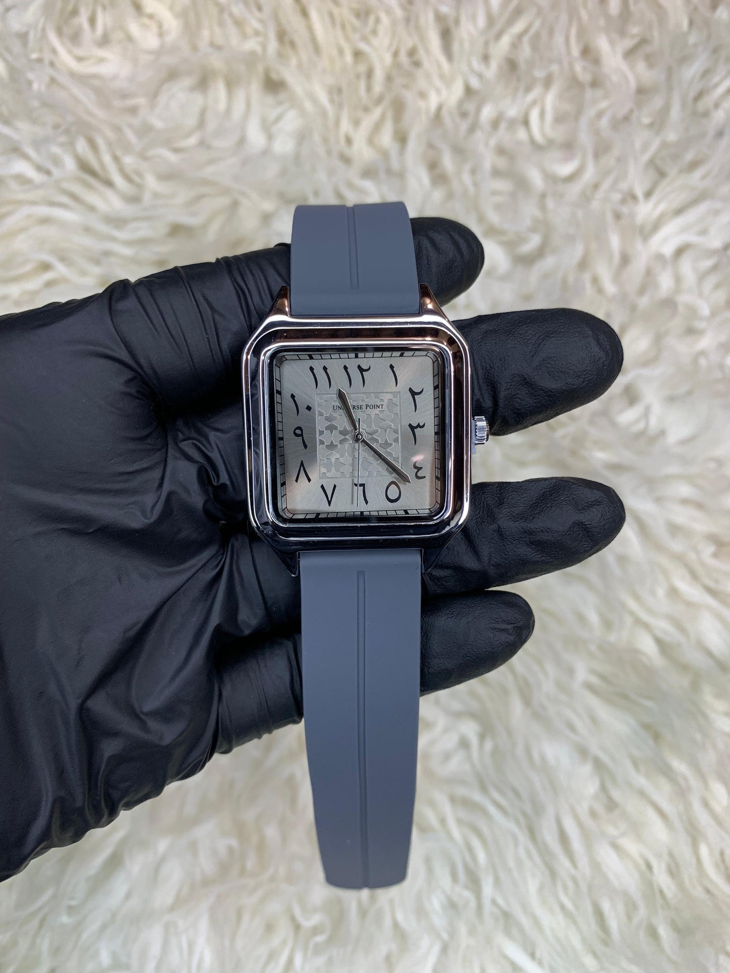 Universe Point Silver Strap With Light Grey Arabic Dial