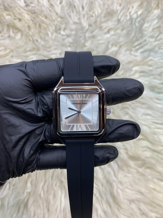 Universe Point Black Strap With White Dial