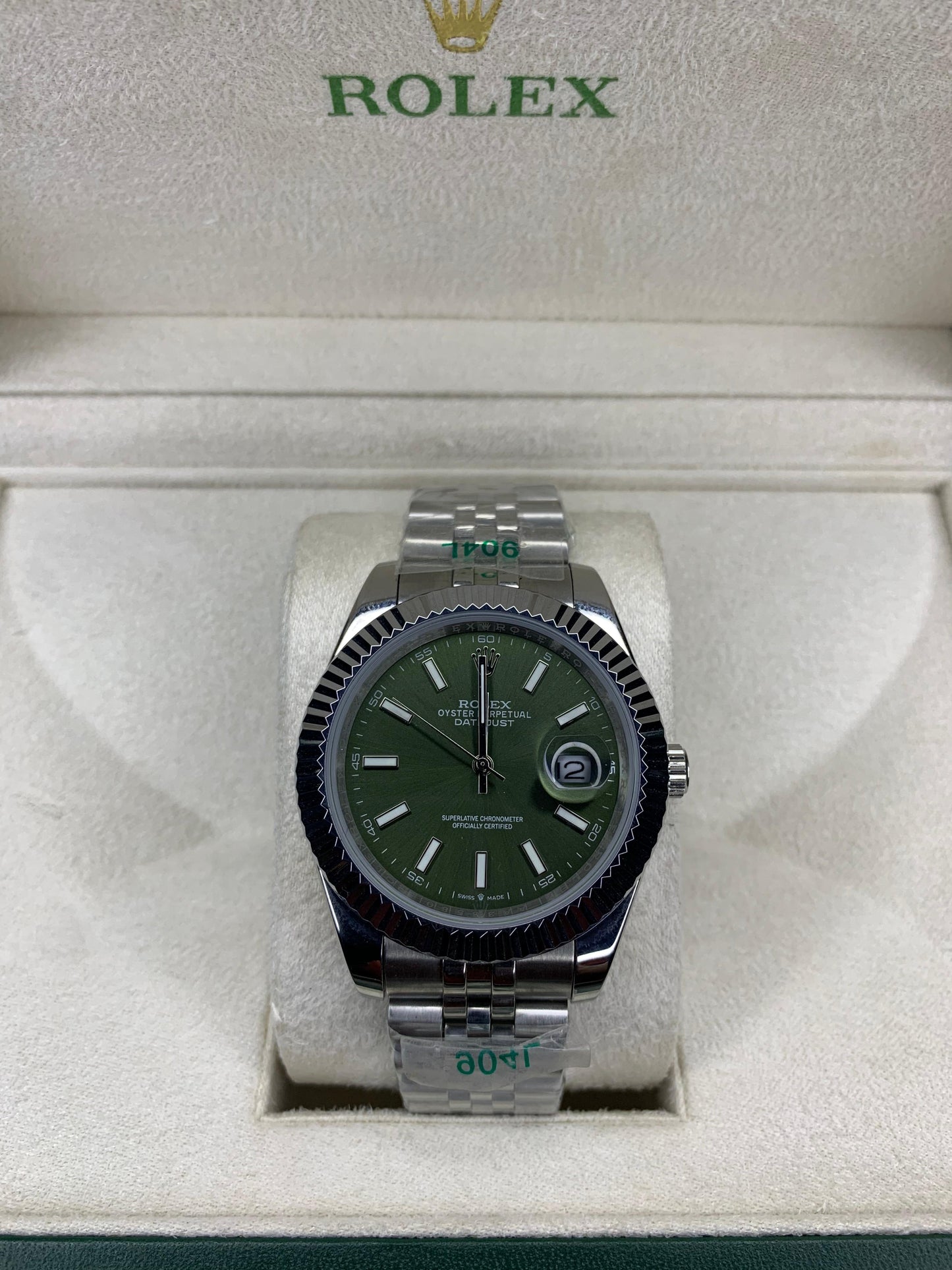 Rlx Datejust Olive Green Automatic