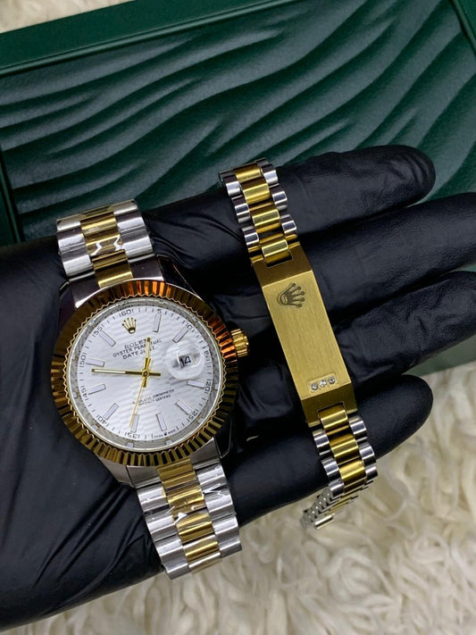 Two-Tone Watch + Bracelet