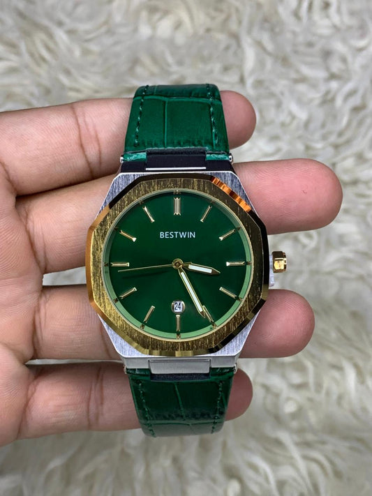 Bestwin Original Golden Green Dial With Green Straps