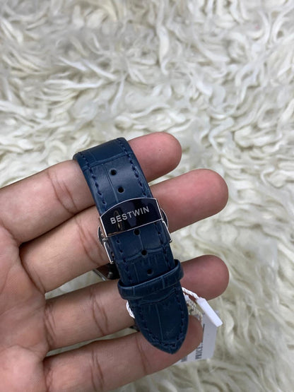 Bestwin Original Golden Blue Dial With Blue Straps