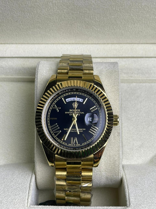 Rlx DayDate Roman Edition Golden Black