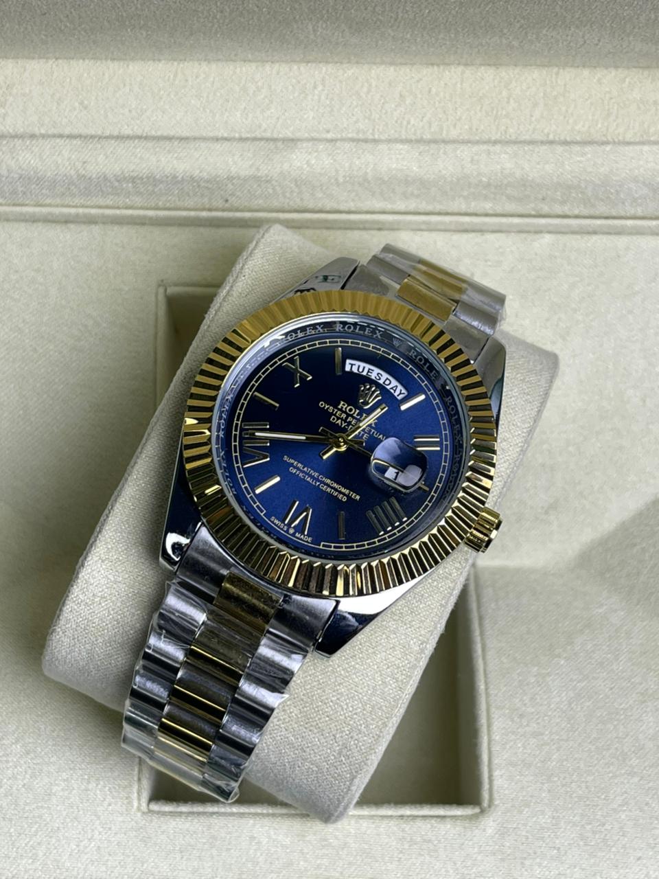 Rlx DayDate Roman Edition Two-tone Blue