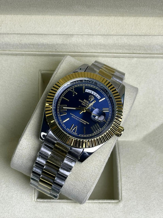 Rlx DayDate Roman Edition Two-tone Blue