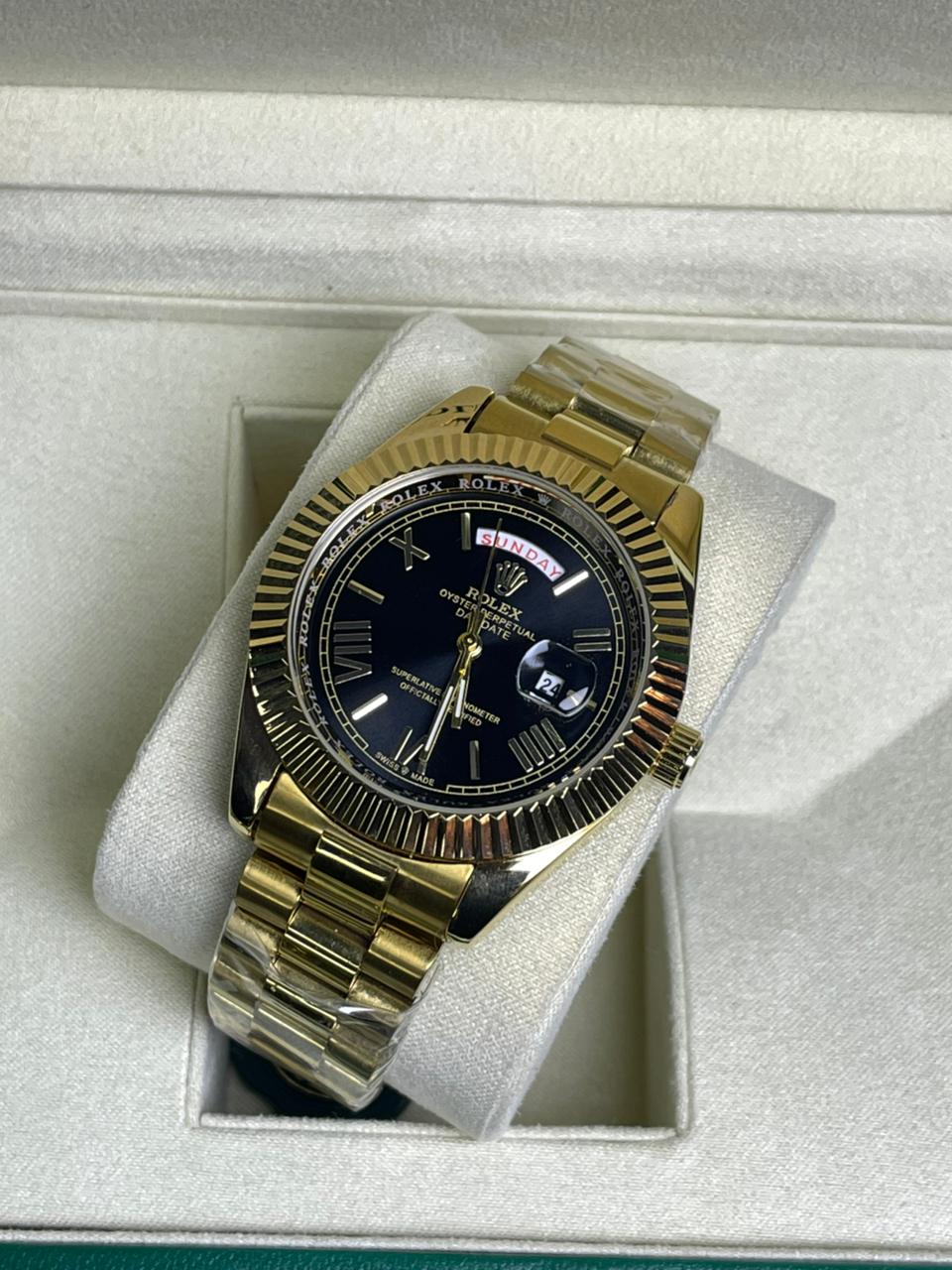 Rlx DayDate Roman Edition Golden Black