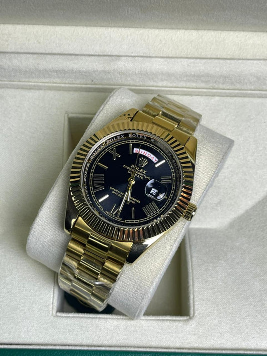 Rlx DayDate Roman Edition Golden Black