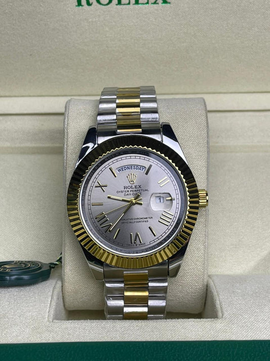 Rlx DayDate Roman Edition Two-tone Grey