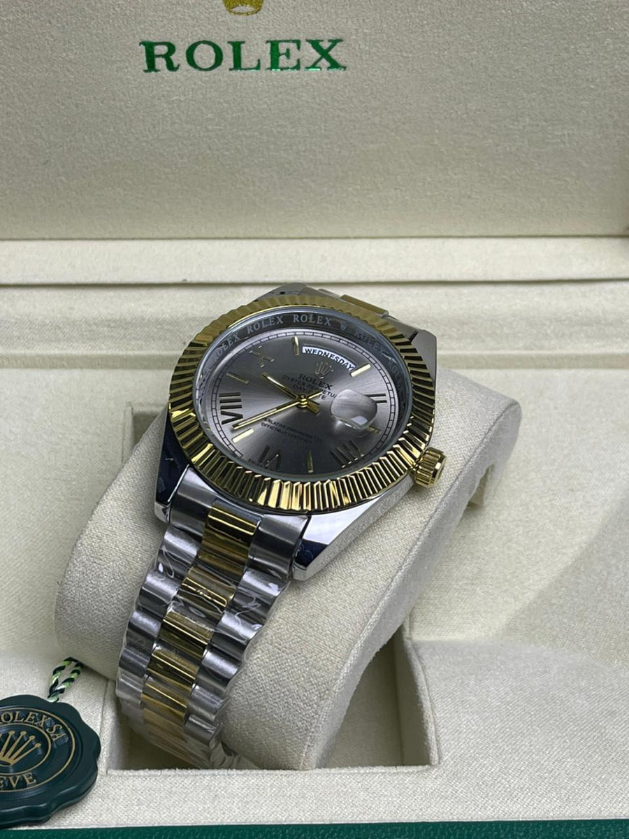 Rlx DayDate Roman Edition Two-tone Grey