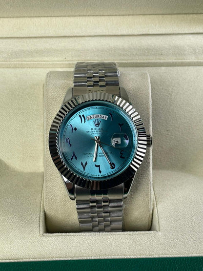 Rlx DayDate Arabic Ice Blue Dial