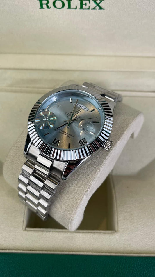 Rlx DayDate Roman Edition Ice Blue