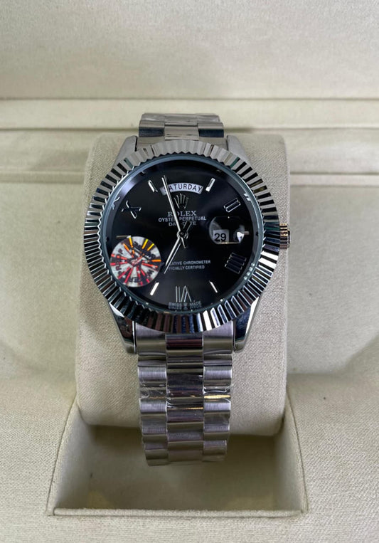 Rlx DayDate Roman Edition Greyish Black