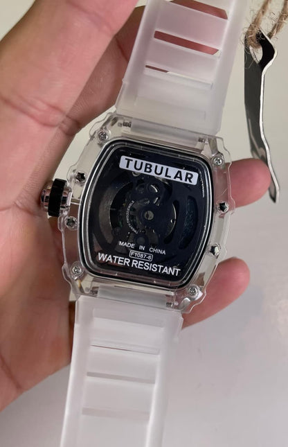 White Rectangle Watch Tubular Rectangular Sport White Dial Watch – Buy Online | Premiere Watches