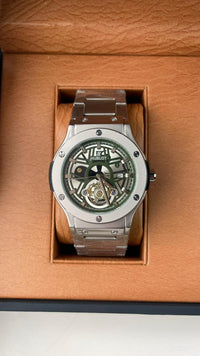 Hublot Skeleton Silver Green