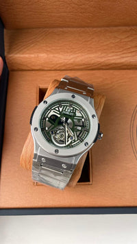 Hublot Skeleton Silver Green