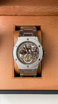 Hublot Skeleton Silver Brown