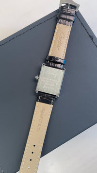 Cartier Tank Silver White And Black Strap