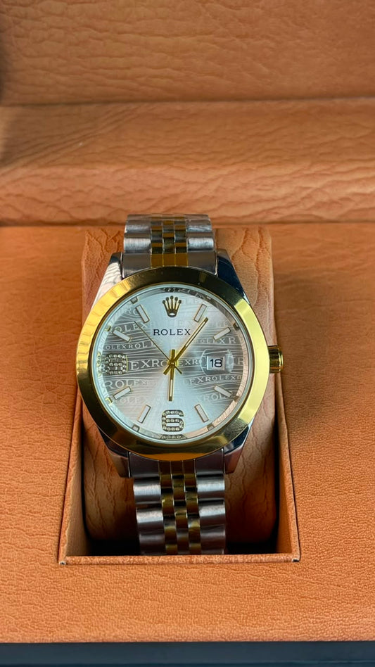 Rlx DateJust Two-Tone Jubilee White Dial