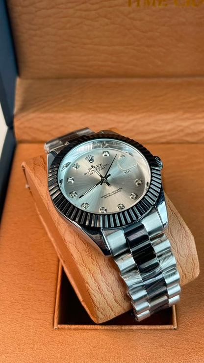 Rlx DateJust Two-Tone Black And White Dial