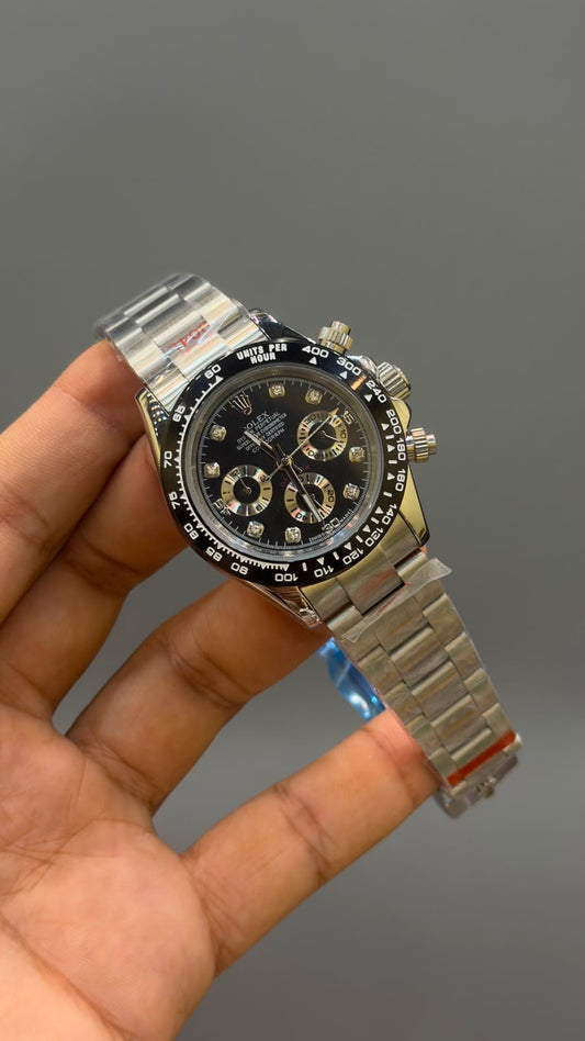 Rlx Daytona Silver Black Automatic