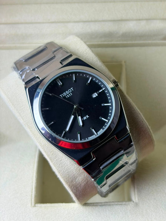 Tissot Prx 1853 Silver Black Dial