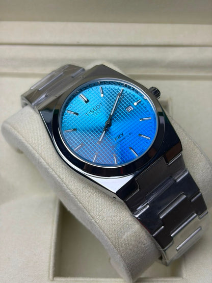 Tissot Prx 1853 Silver Blue Dual Shade
