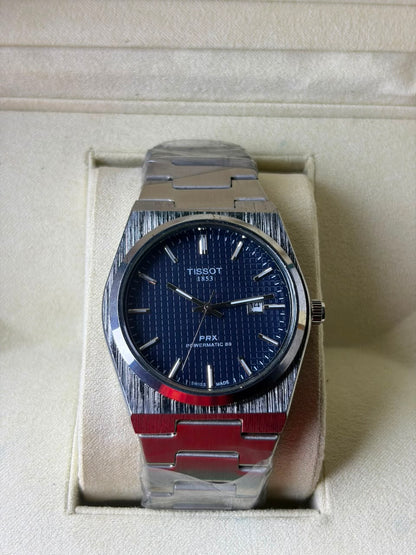 Tissot Prx 1853 Silver Blue Textured