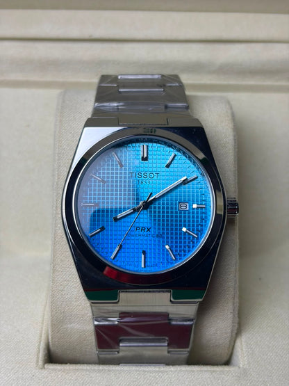 Tissot Prx 1853 Silver Blue Dual Shade