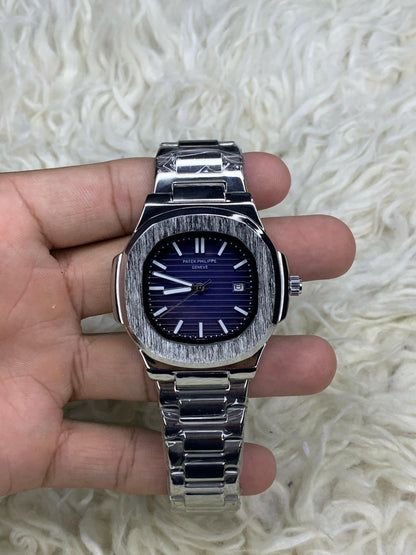 Patek Philippe Nautilus Silver Blue Dial