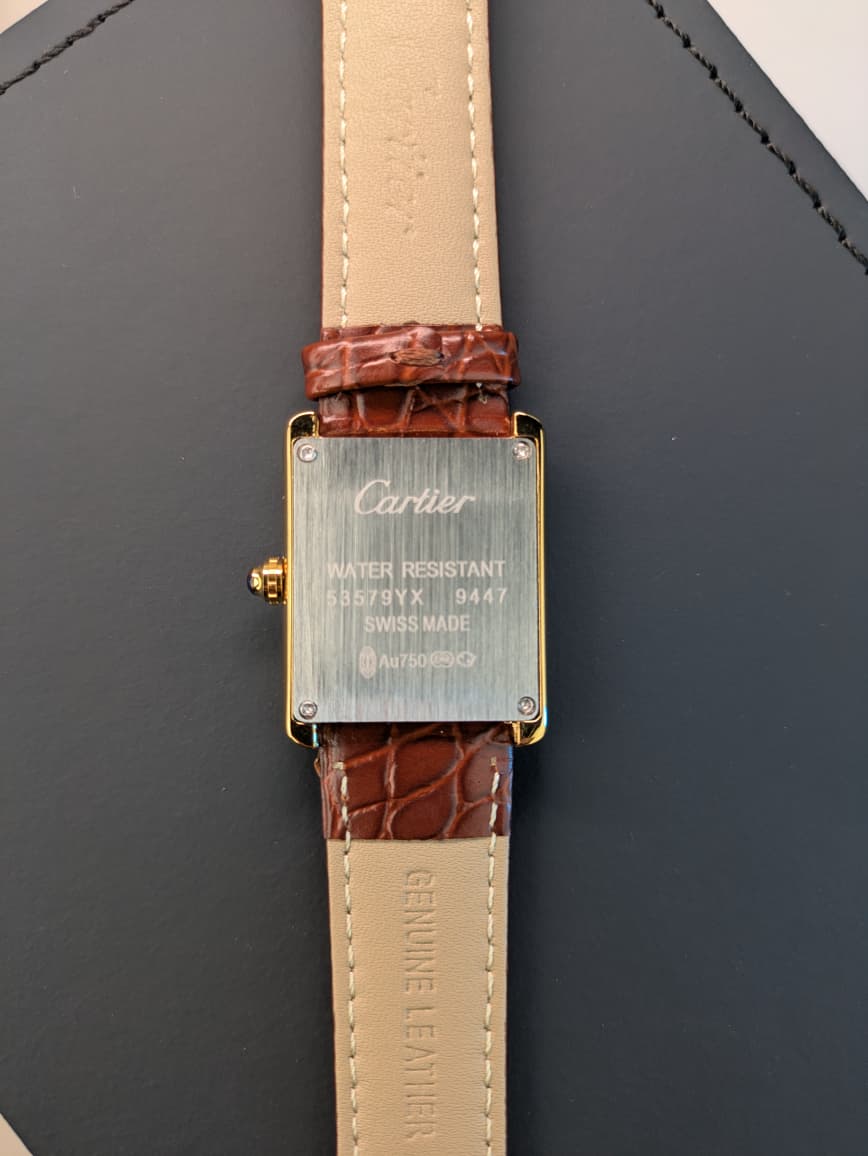 Cartier Tank Golden White And Brown Straps