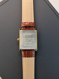 Cartier Tank Golden White And Brown Straps