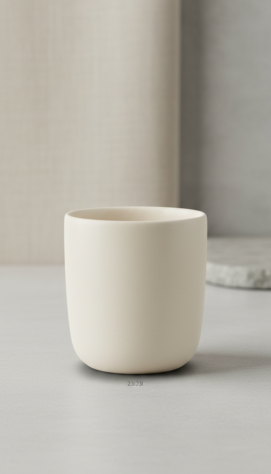 Minimalist Porcelain Mug with Wide Handle